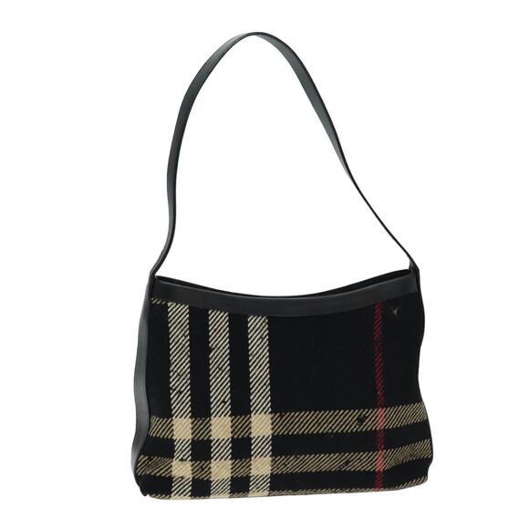 Burberry Nova Check Shoulder Bag Canvas Black - Picture 1 of 16